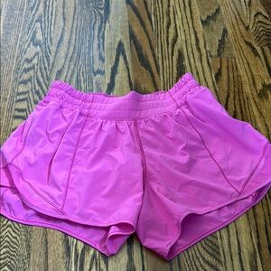 Lululemon pink running shorts size 6